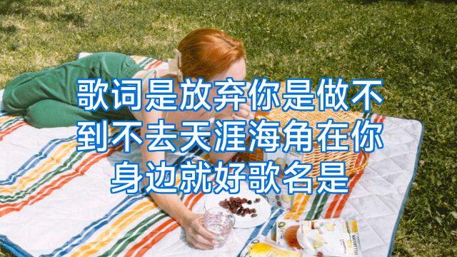 歌词是放弃你是做不到不去天涯海角在你身边就好歌名是