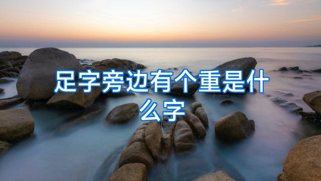 足字旁边有个重是什么字