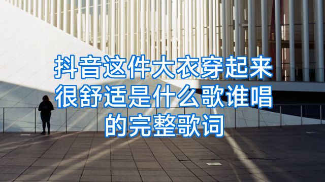 抖音这件大衣穿起来很舒适是什么歌谁唱的完整歌词