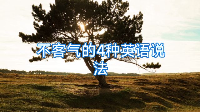 不客气的4种英语说法