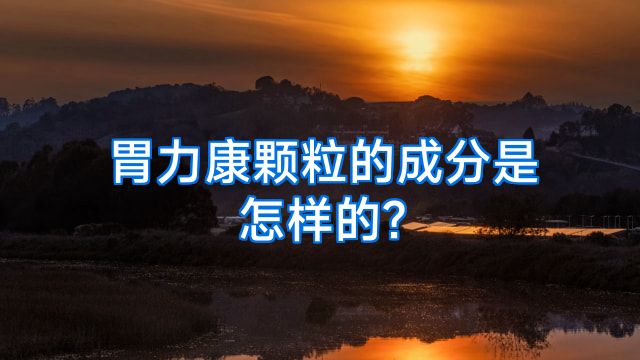 胃力康颗粒的成分是怎样的?