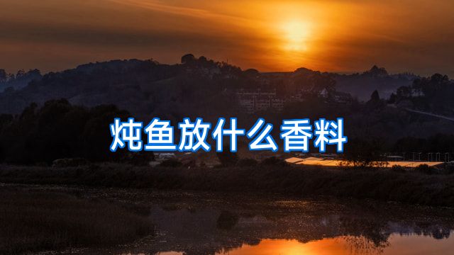 炖鱼放什么香料