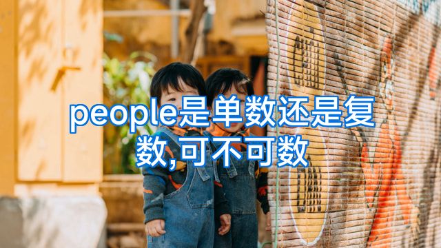 people是单数还是复数,可不可数