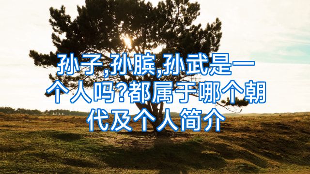 孙子,孙膑,孙武是一个人吗?都属于哪个朝代及个人简介