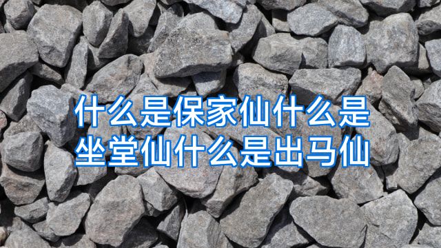 什么是保家仙什么是坐堂仙什么是出马仙