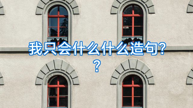 我只会什么什么造句??