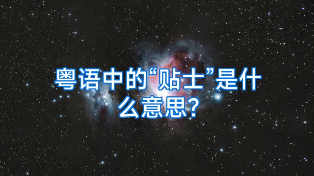 粤语中的“贴士”是什么意思?