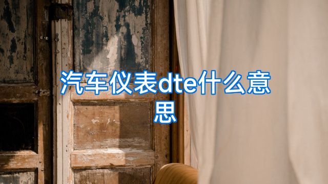 汽车仪表dte什么意思