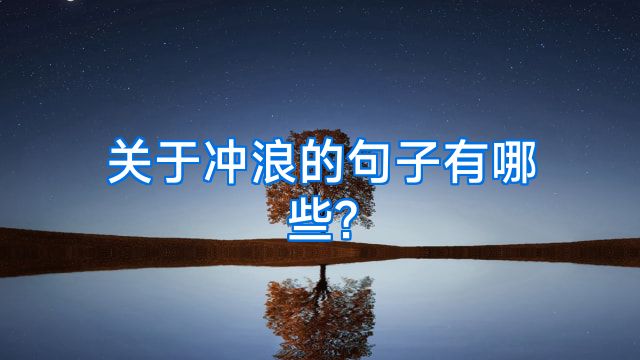 关于冲浪的句子有哪些?