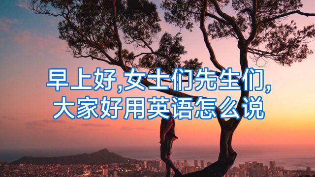 早上好,女士们先生们,大家好用英语怎么说