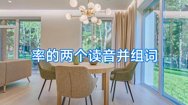 率的两个读音并组词
