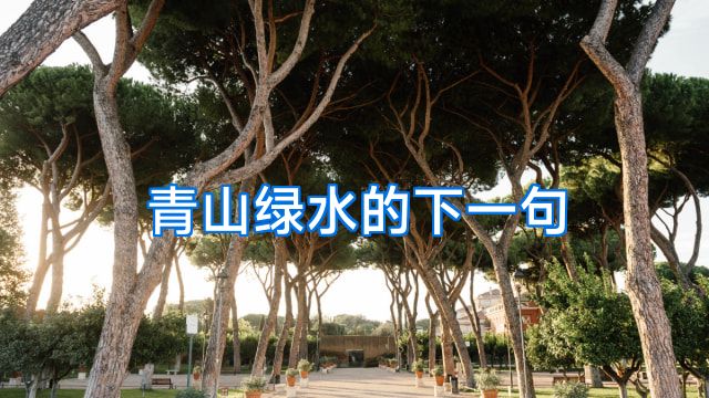 青山绿水的下一句