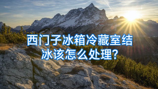 西门子冰箱冷藏室结冰该怎么处理?