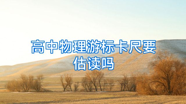 高中物理游标卡尺要估读吗