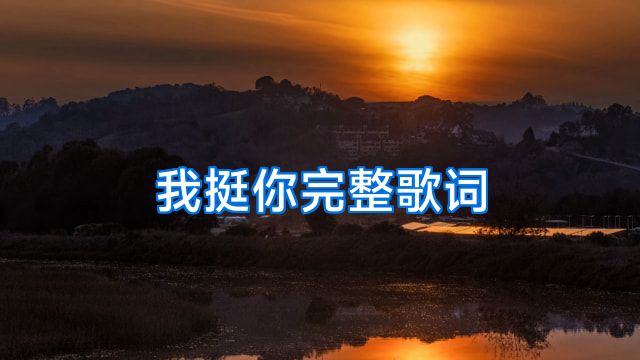 我挺你完整歌词