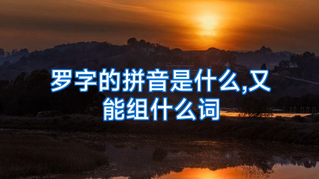 罗字的拼音是什么,又能组什么词