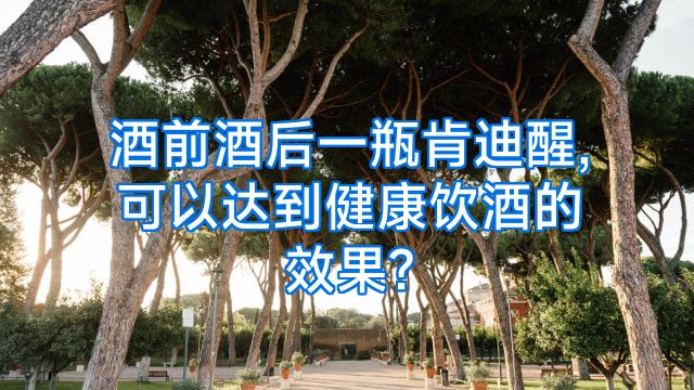 酒前酒后一瓶肯迪醒,可以达到健康饮酒的效果?