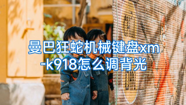 曼巴狂蛇机械键盘xm-k918怎么调背光