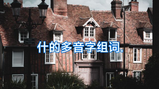 什的多音字组词.