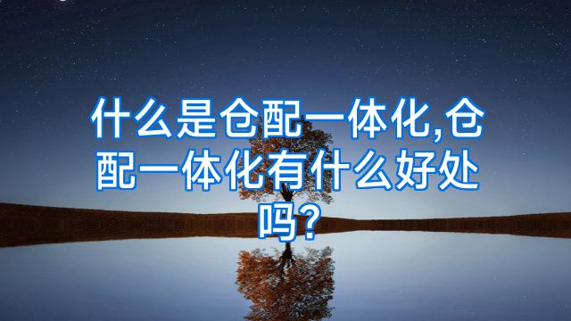 什么是仓配一体化,仓配一体化有什么好处吗?
