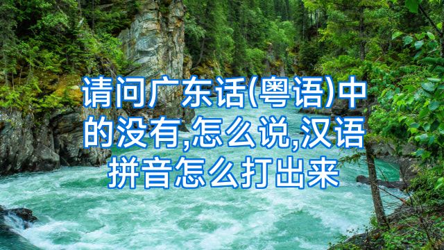 请问广东话(粤语)中的没有,怎么说,汉语拼音怎么打出来
