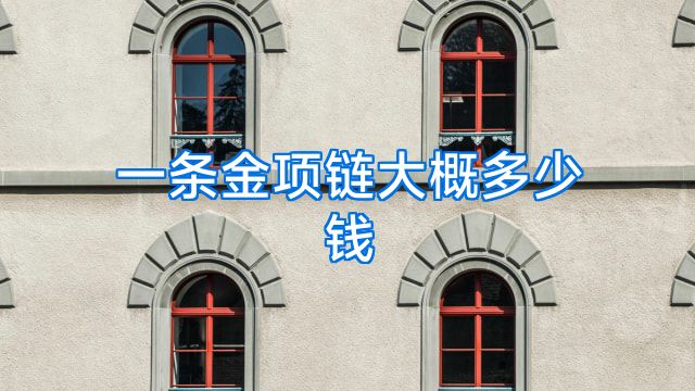 一条金项链大概多少钱