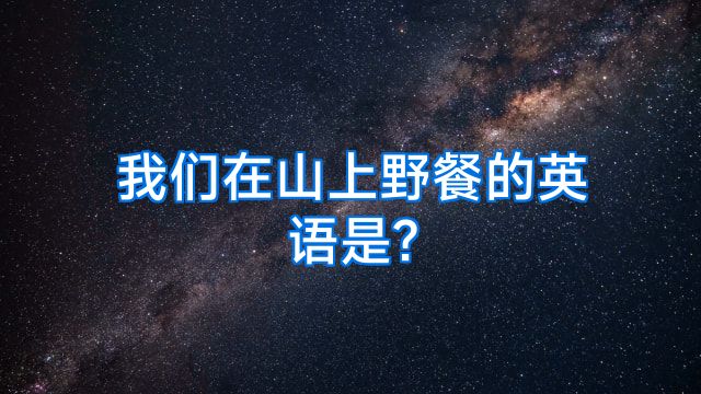我们在山上野餐的英语是?