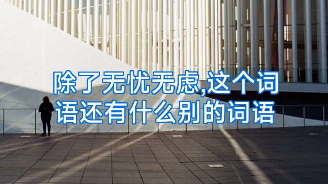 除了无忧无虑,这个词语还有什么别的词语