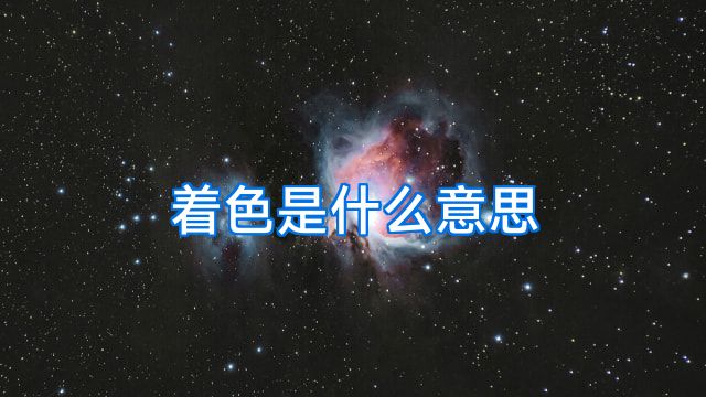 着色是什么意思