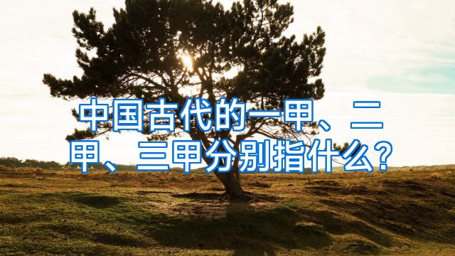 中国古代的一甲、二甲、三甲分别指什么?
