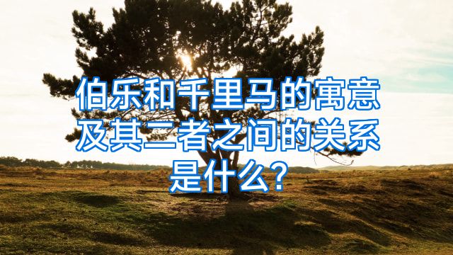 伯乐和千里马的寓意及其二者之间的关系是什么?