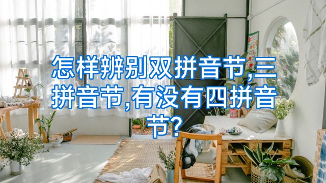 怎样辨别双拼音节,三拼音节,有没有四拼音节?