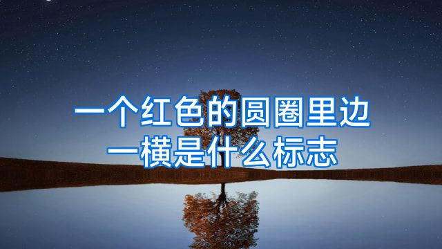 一个红色的圆圈里边一横是什么标志