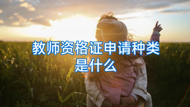 教师资格证申请种类是什么