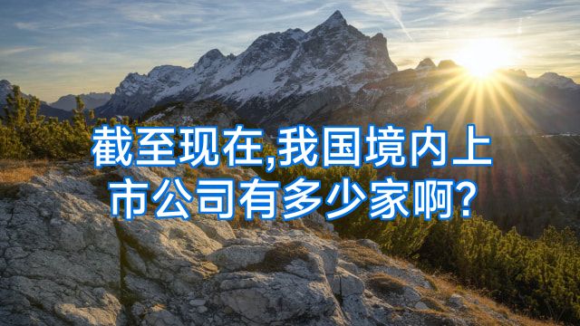 截至现在,我国境内上市公司有多少家啊?