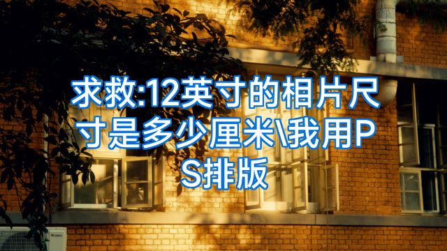 求救:12英寸的相片尺寸是多少厘米\我用PS排版
