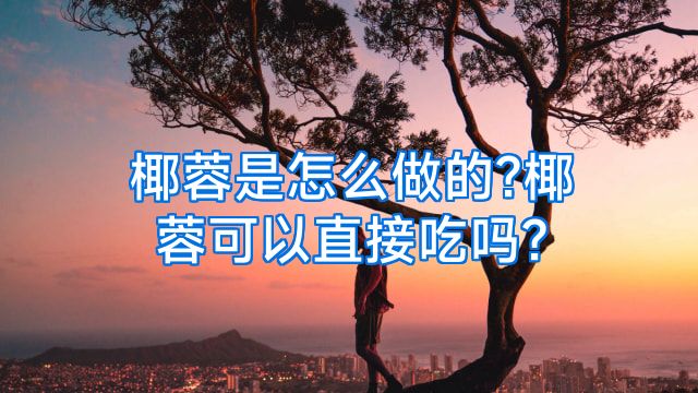 椰蓉是怎么做的?椰蓉可以直接吃吗?