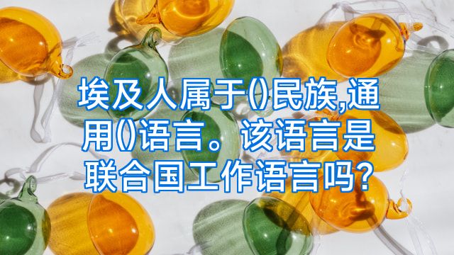 埃及人属于()民族,通用()语言。该语言是联合国工作语言吗?