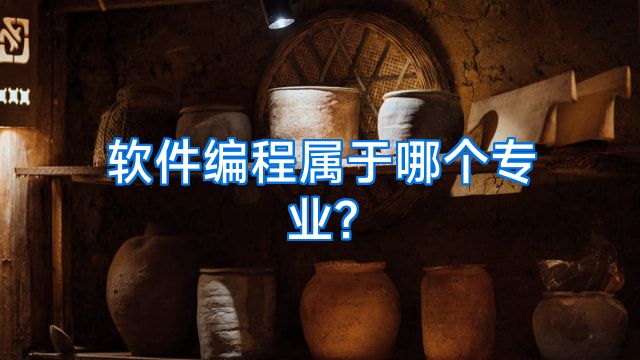 软件编程属于哪个专业?
