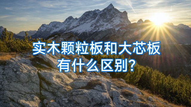 实木颗粒板和大芯板有什么区别?