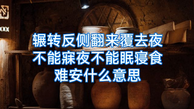 辗转反侧翻来覆去夜不能寐夜不能眠寝食难安什么意思