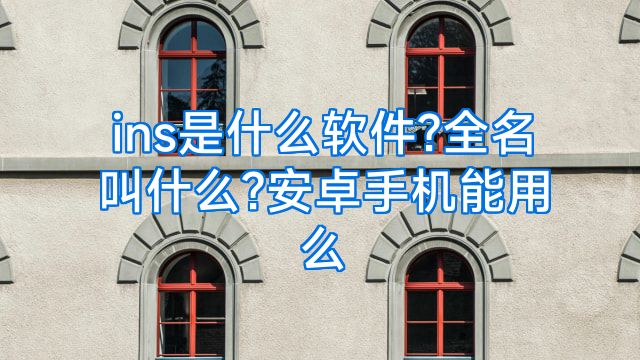 ins是什么软件?全名叫什么?安卓手机能用么
