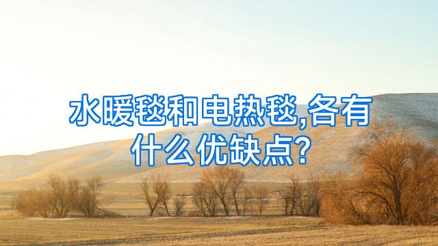 水暖毯和电热毯,各有什么优缺点?