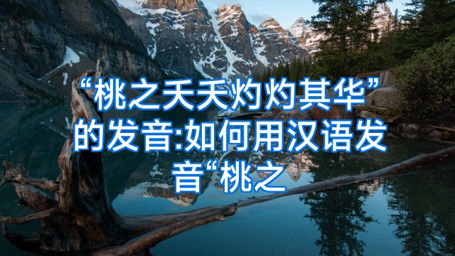 “桃之夭夭灼灼其华”的发音:如何用汉语发音“桃之