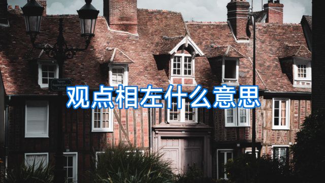 观点相左什么意思