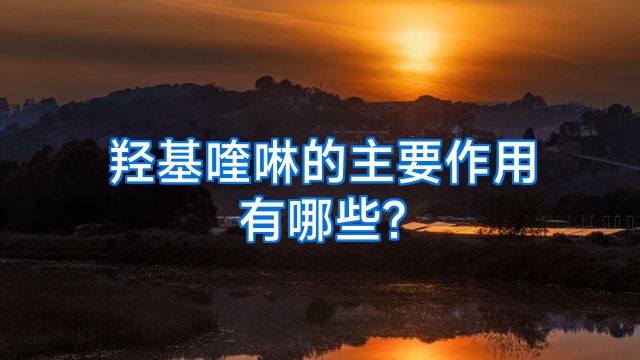 羟基喹啉的主要作用有哪些?