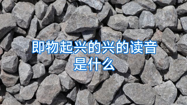 即物起兴的兴的读音是什么