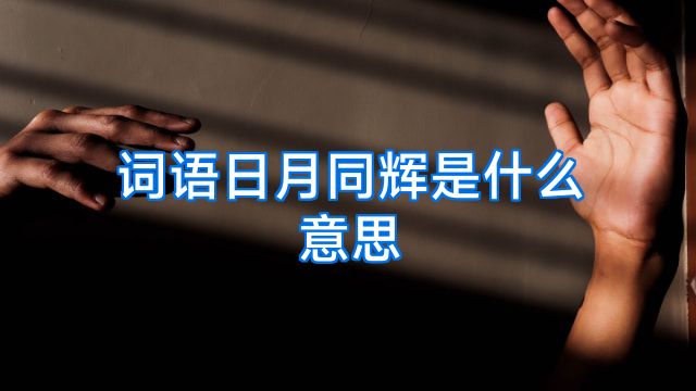 词语日月同辉是什么意思