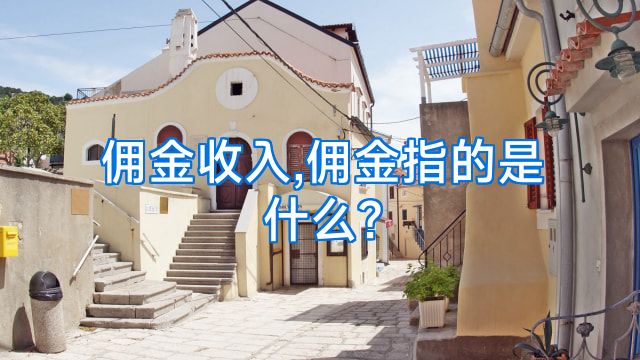 佣金收入,佣金指的是什么?
