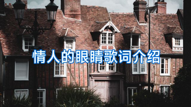 情人的眼睛歌词介绍
